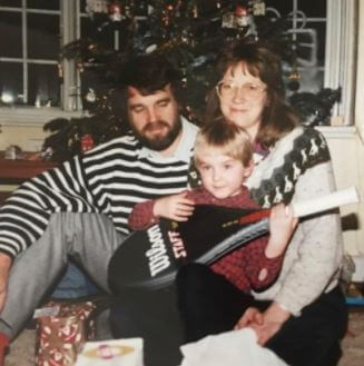 Sharon with her husband and son